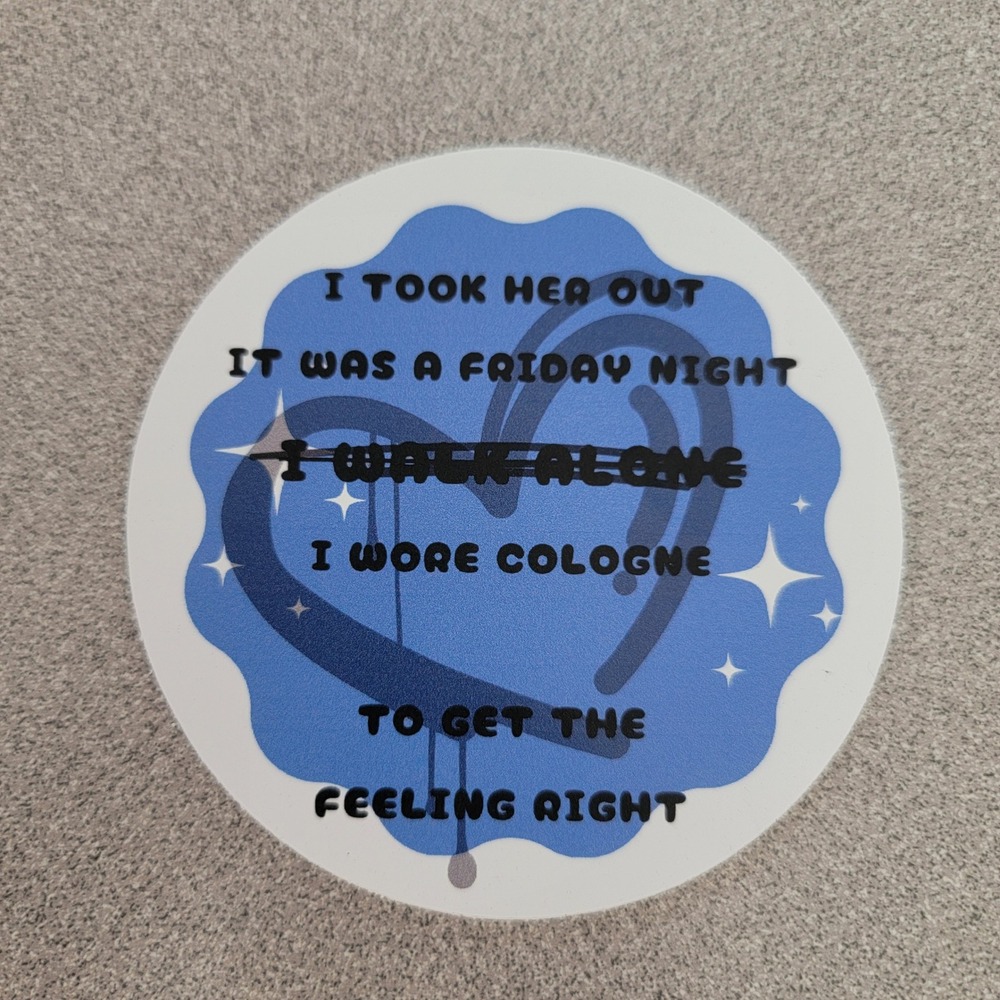 Blink 182 Misheard‎ Lyric Sticker 3.5"